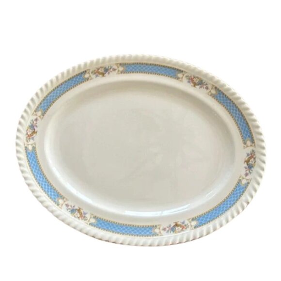 Vintage HTF Johnson Bros. Belvedere plate, Stamped Old English 11x9 - Picture 1 of 5